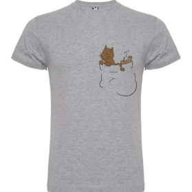 Camiseta Bolsillo con gatitos