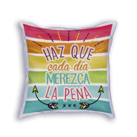 Cojín haz que cada dia merezca la pena