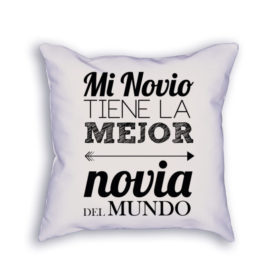 Cojín mi novio tiene la mejor novia del mundo